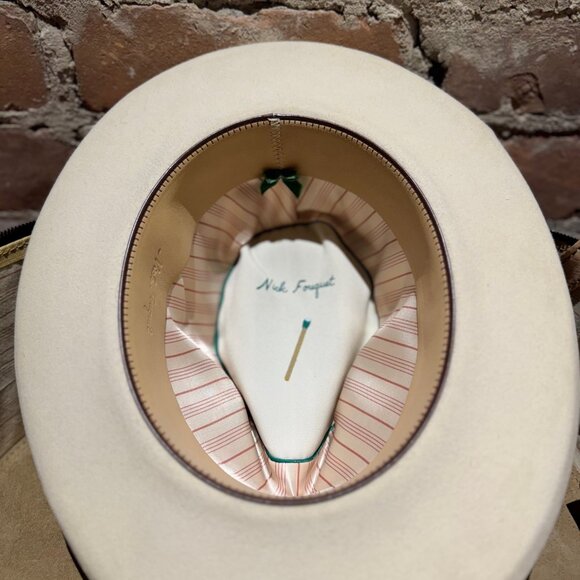 Nick Fouquet Beaver-Felt Fedora — Ivory/Cream (Classic Dress) - Picture 6 of 15